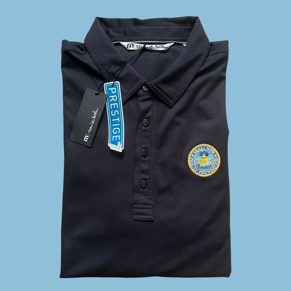 Travis Mathew Navy Seal Family Foundation Men's The Ten Year Polo Size L NWT - Picture 2 of 7